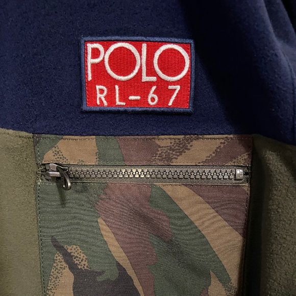 Polo Ralph Lauren Sports Men's CP 93 USA Flag Camo Hi-Tech Fleece Pullover NEW - Picture 9 of 13